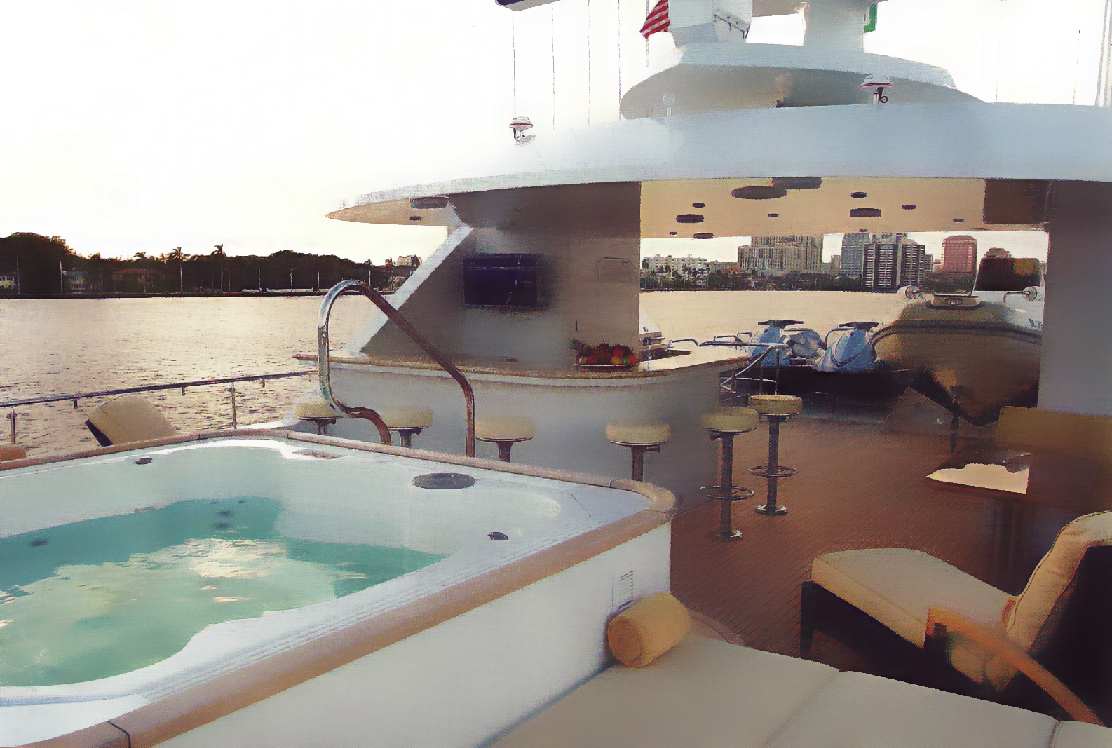 yacht with pool and hot tub for sale